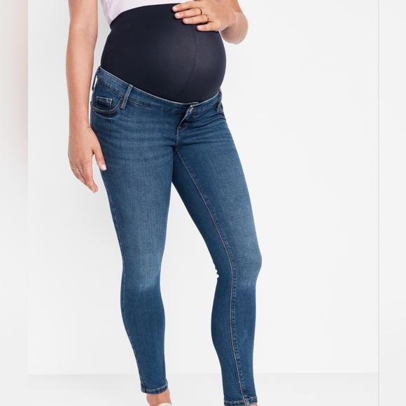 Maternity Full-Panel Rockstar Super-Skinny Jeans - Picture 1 of 5